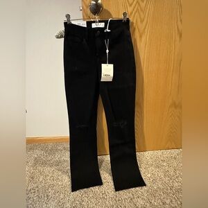 VERVET Black High Rise Slim Straight Leg Jeans